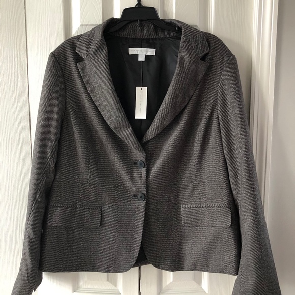 New York & Company, Womens Herringbone Jacket, Stretch, Size 18, NWT - Picture 1 of 4